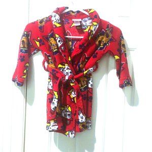 Nickelodean Paw Patrol fleece kids bath robe size 2T/3T
